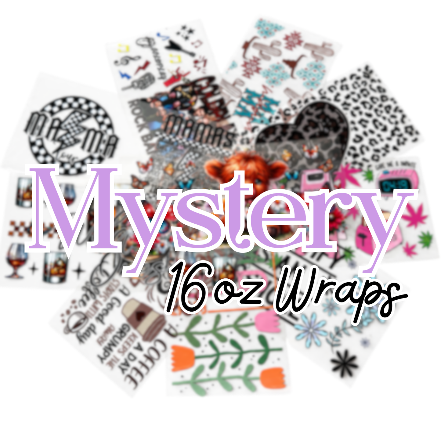 Mystery 16oz Double-Sided Wrap Pack | 10, 20, 50 or 100 Pack