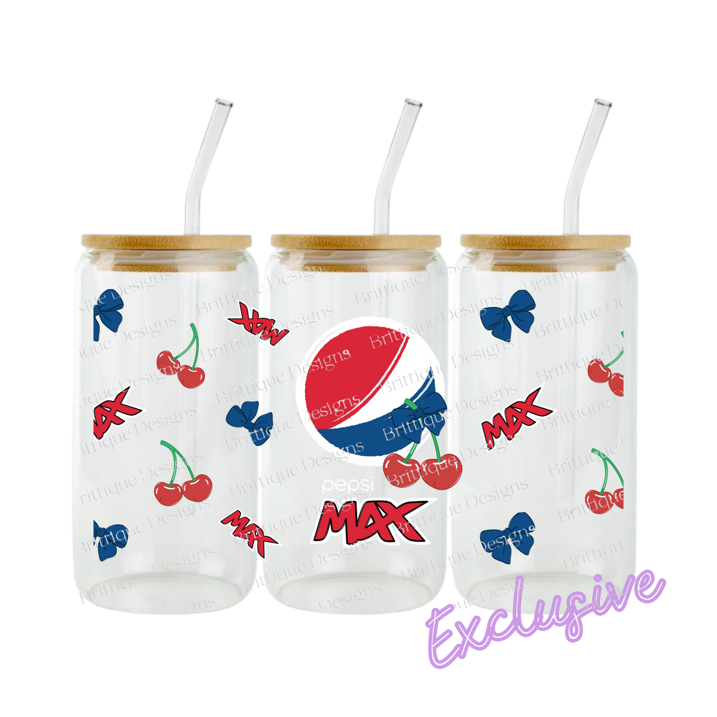 Pepsi Max Red Cherries | 16oz UV DTF Exclusive