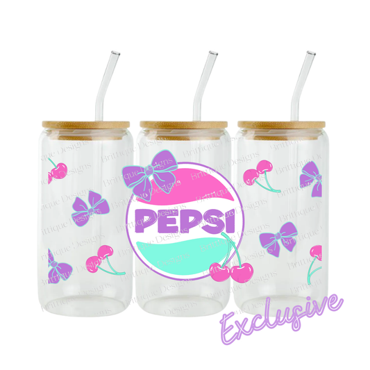 Pepsi Pink Cherries | 16oz UV DTF Exclusive
