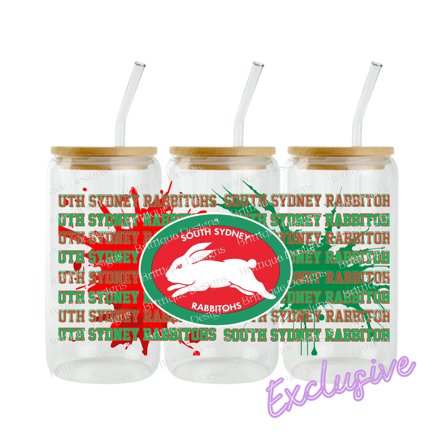 South Sydney Rabbitohs | NRL Football | 16oz UV DTF Exclusive