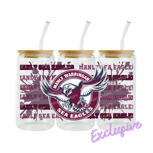 Manly Sea Eagles | NRL Football | 16oz UV DTF Exclusive