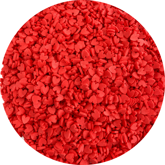 Solid Red Hearts | Polymer Clay Pieces
