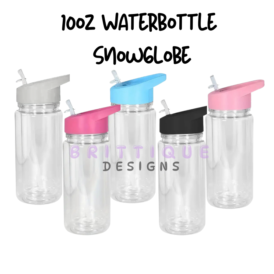 10oz Water Bottle Snowglobe | Blanks