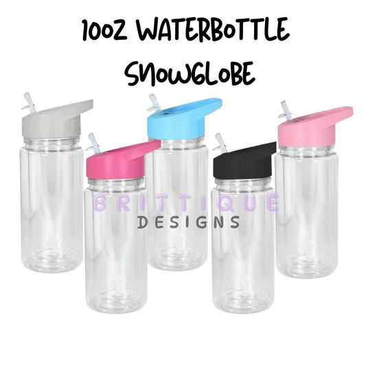 10oz Water Bottle Snowglobe | Blanks
