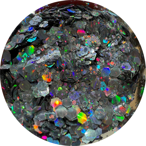 Silver Luster | Holographic | Chunky Glitter | 50g Shaker