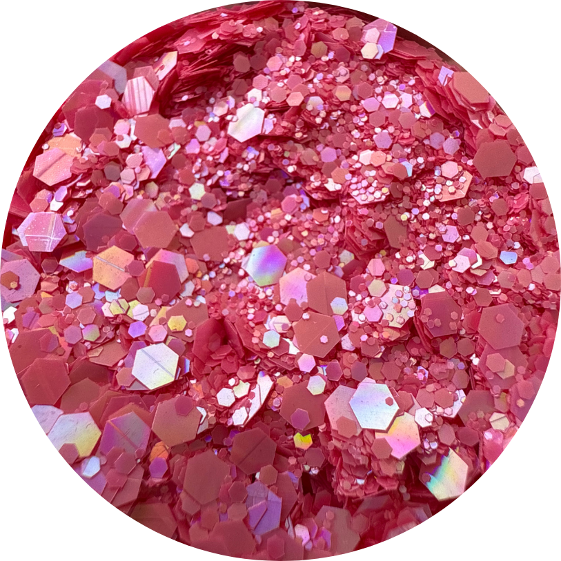 Strawberry Shimmer | Holographic | Chunky Glitter | 50g Shaker