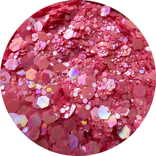 Strawberry Shimmer | Holographic | Chunky Glitter | 50g Shaker