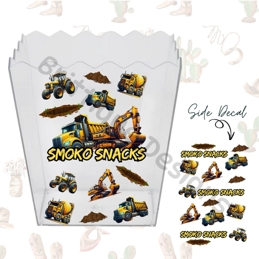 Smoko Snacks | Popcorn Bucket UV DTF
