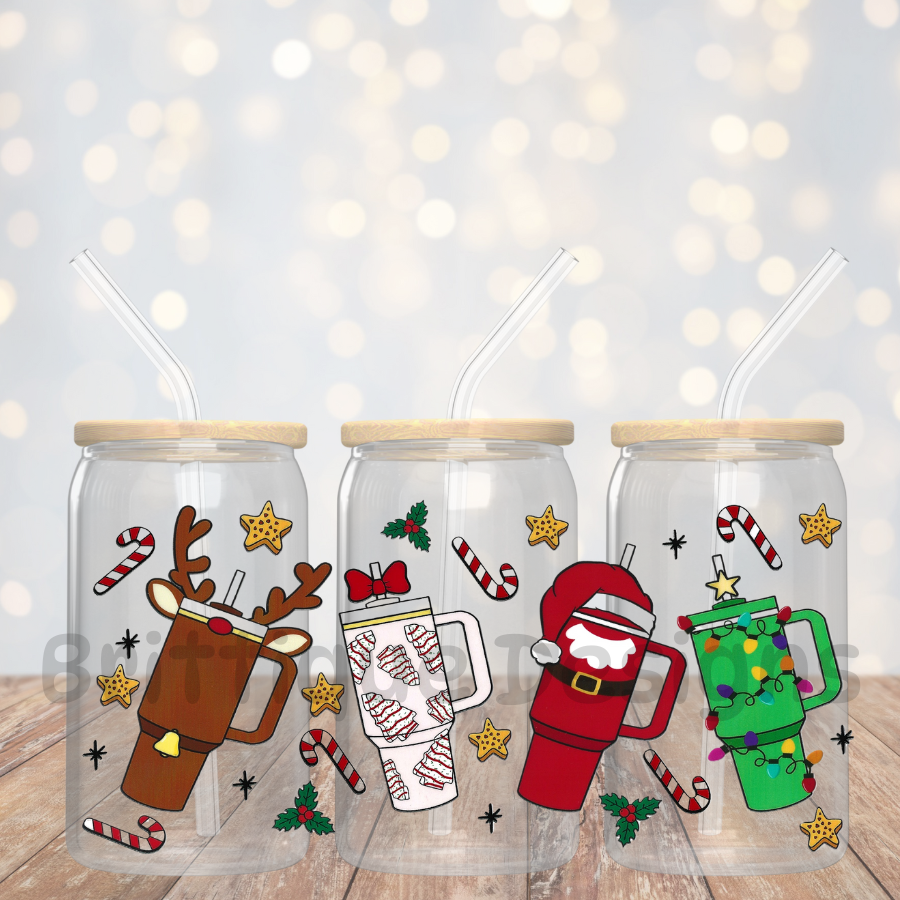 16oz Double Sided UV DTF Wrap #286 Christmas
