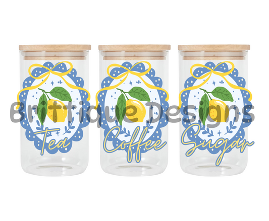 Lemon | Canister Decal | 16oz Double Sided UV DTF | #418
