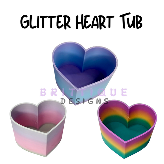 Glitter Heart Tub