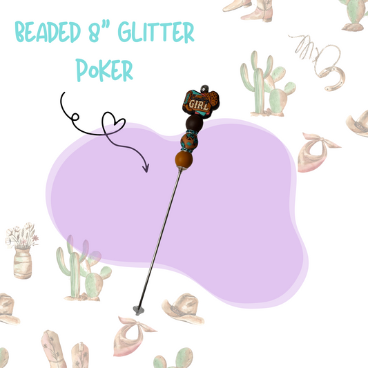 ''Country Girl" 8" Glitter Poker