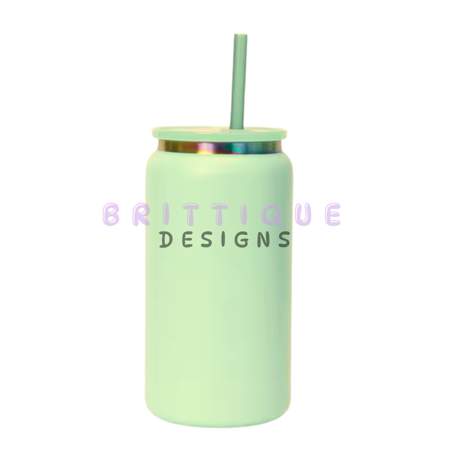 16oz Stainless Steel Rainbow Band Tumbler | Blank