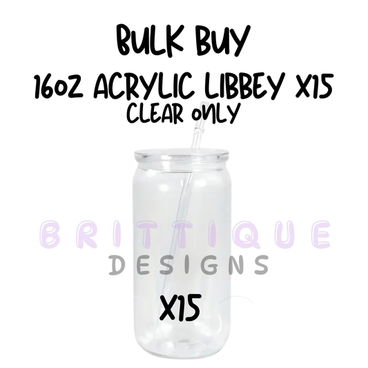BULK BUY | 16oz Acrylic Libbey | Clear