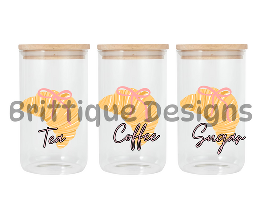 Croissant | Canister Decal | 16oz Double Sided UV DTF | #396