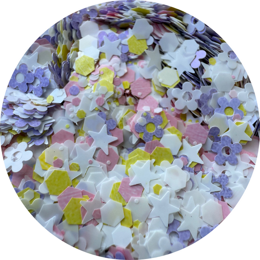 Pastel Dreamscape| Shaped Glitter Mix | 50g Shaker