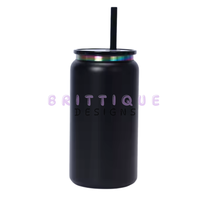 16oz Stainless Steel Rainbow Band Tumbler | Blank