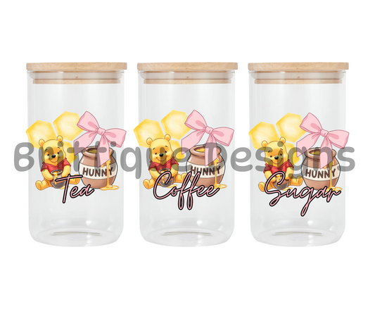 P00h Hunny | Canister Decal | 16oz Double Sided UV DTF | #424