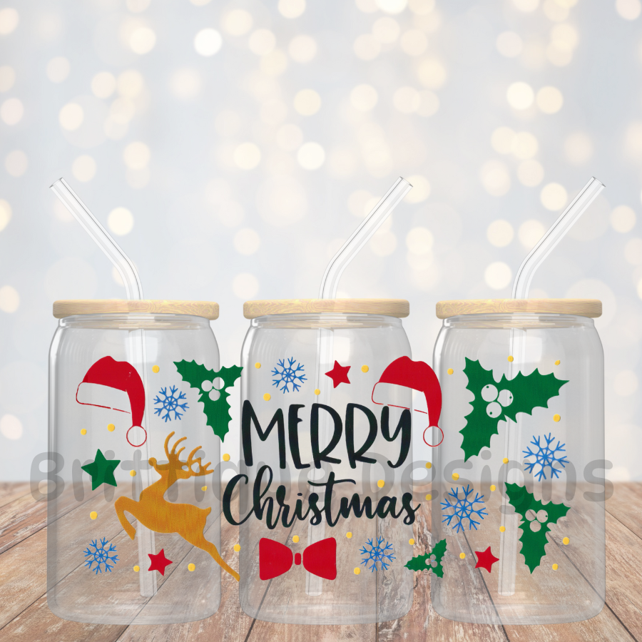 16oz Double Sided UV DTF Wrap #90 Christmas