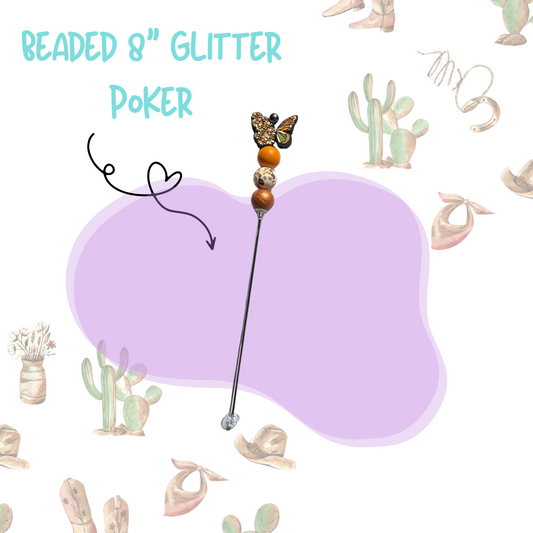 'Boho Butterly' 8" Glitter Poker