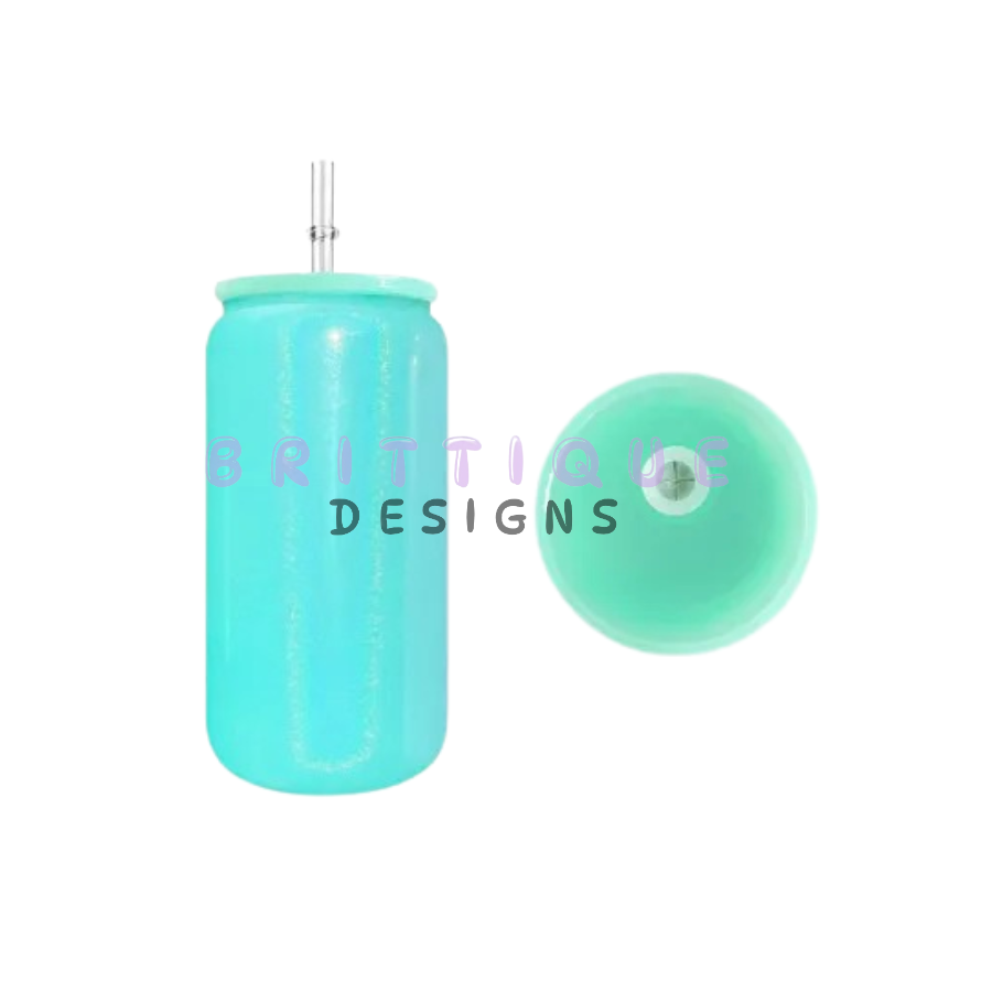 16oz Sublimation Glitter Shimmer Glass Libbey | Blank