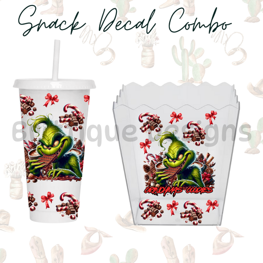 'Grinchmas Goodies' Snack Pack Decal Combo