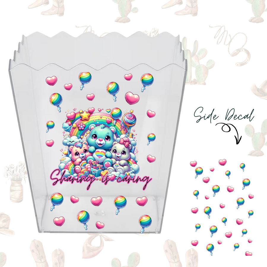 Sharing Is Careing | Popcorn Bucket UV DTF