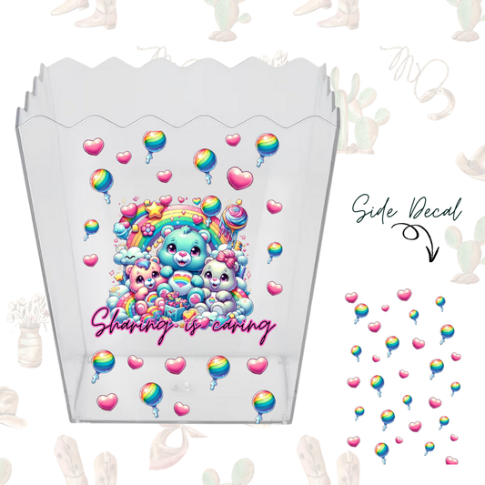 Sharing Is Careing | Popcorn Bucket UV DTF