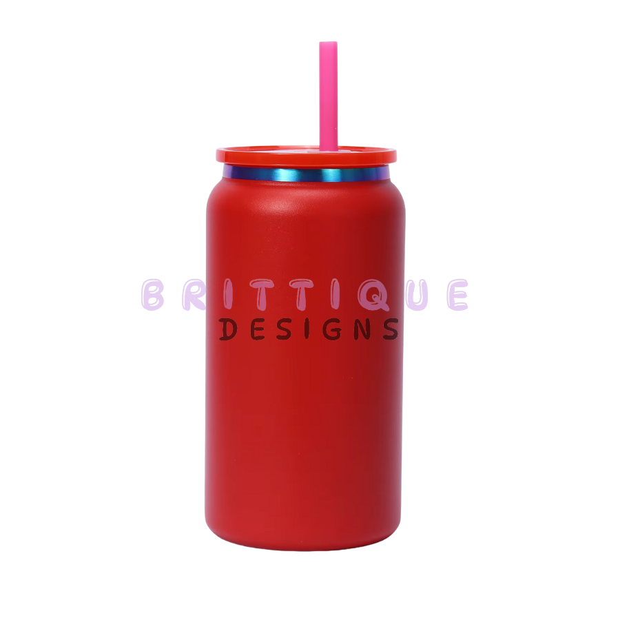 16oz Stainless Steel Rainbow Band Tumbler | Blank