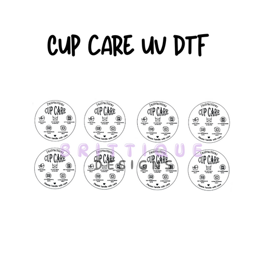 Cup Care UV DTF Bottoms x8