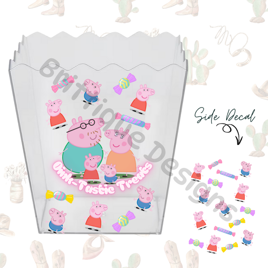 Oink-Tastic Snacks | Popcorn Bucket UV DTF