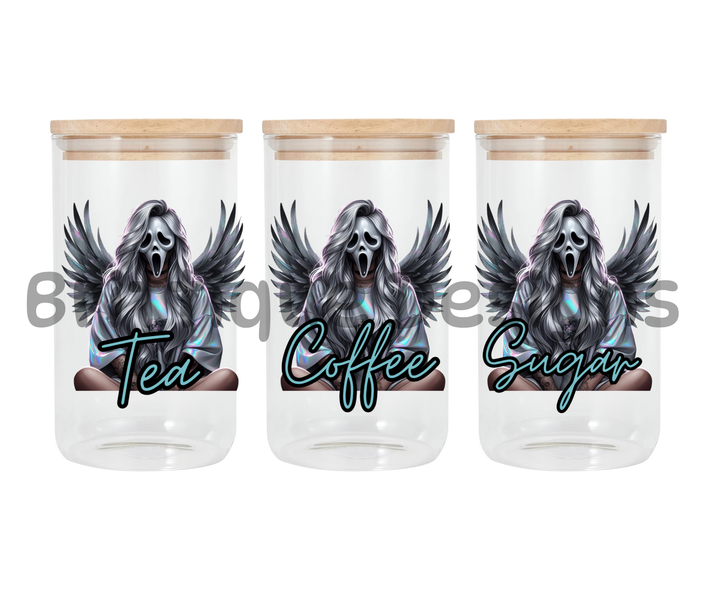 Lady Ghostface  | Canister Decal | 16oz Double Sided UV DTF | #405