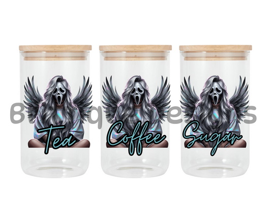 Lady Ghostface  | Canister Decal | 16oz Double Sided UV DTF | #405
