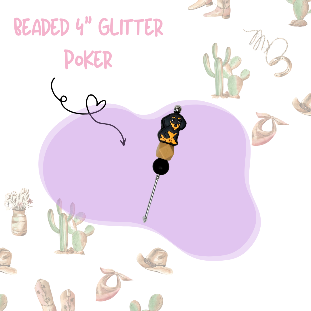 'Snag' 4" Glitter Poker