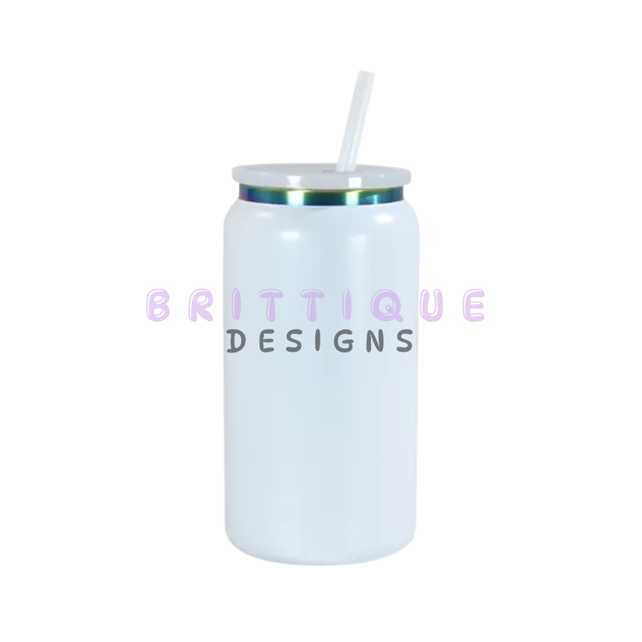 16oz Stainless Steel Rainbow Band Tumbler | Blank