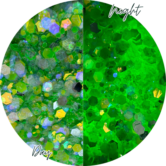Mystic Matcha | Glow In The Dark Glitter | 50g Shaker