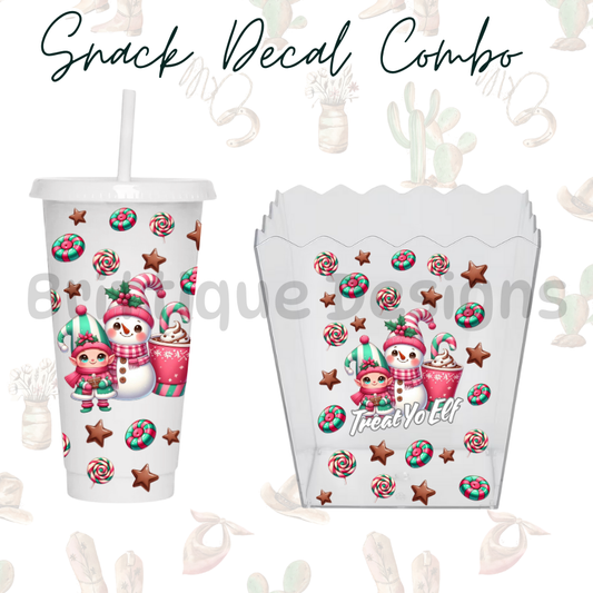 'Treat Yo Elf' Snack Pack Decal Combo