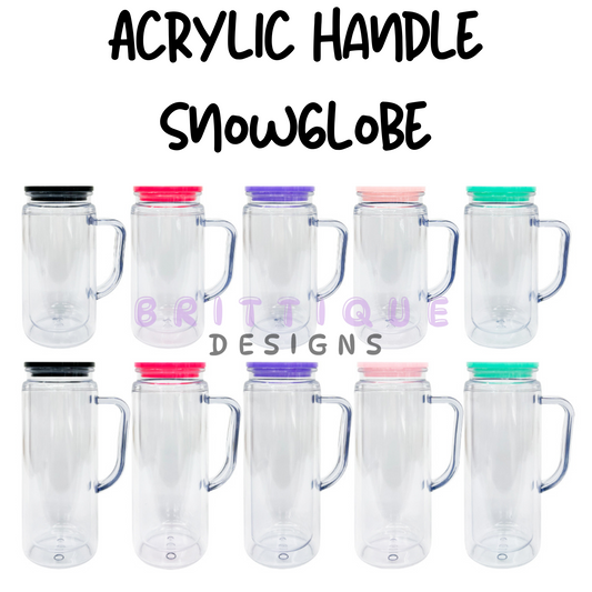 Acrylic Handle Snowglobe Blanks