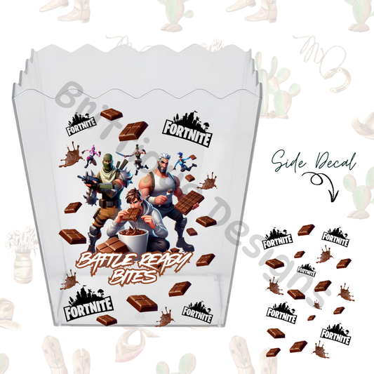 Battle Ready Bites | Popcorn Bucket UV DTF