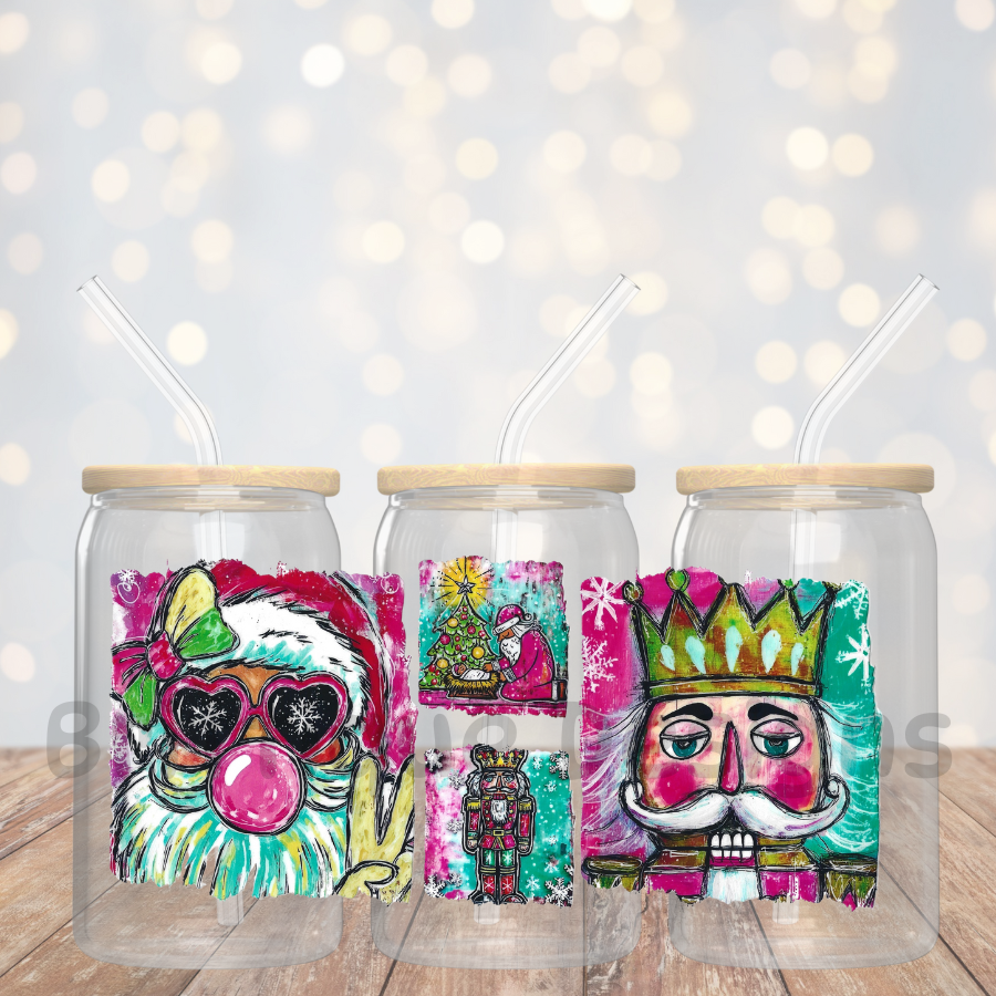 16oz Double Sided UV DTF Wrap #338 Christmas